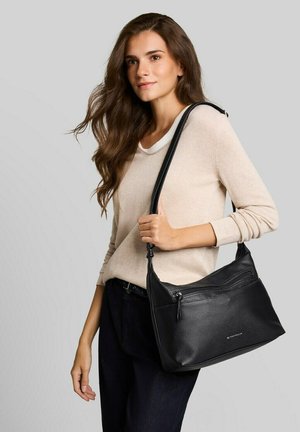 TOM TAILOR, TOM TAILOR BAGS TTWINA M BEUTELTASCHE MIT REISSVERSCHLUSS-DETAILS - Schoudertas - schwarz   black