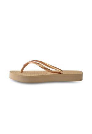 Havaianas, SLIM FLATFORM - Zehentrenner - golden beige