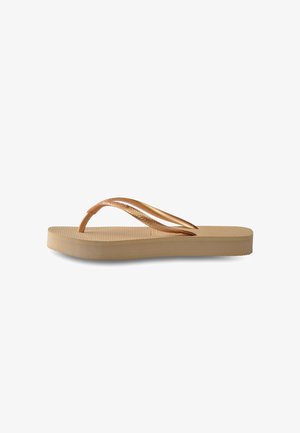 Havaianas, SLIM FLATFORM - Zehentrenner - golden beige