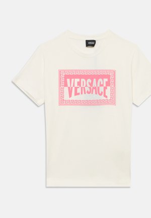 CONTRAST LOGO UNISEX - T-shirt imprimé - bianco/rosa