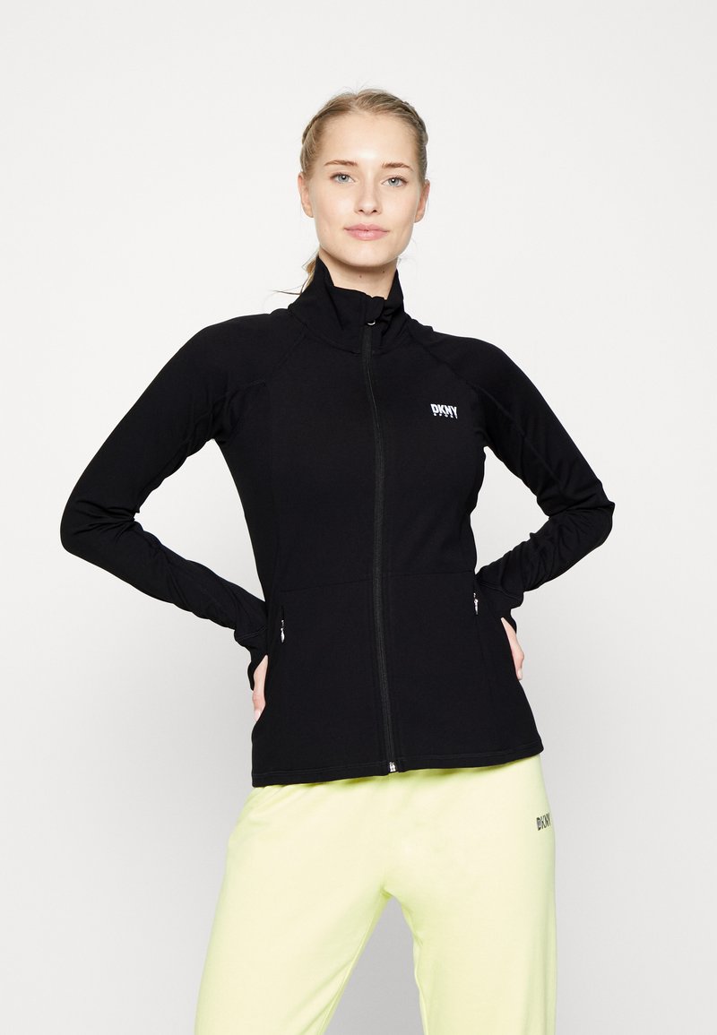 DKNY BALANCE FULL ZIP JACKET THUMB HOLES Trainingsjacke black/schwarz Zalando.at