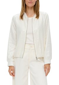 s.Oliver MIT PAILLETTEN - Bomberjacke - ecru