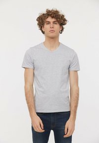 AJESSY - T-shirt basique - gris chine