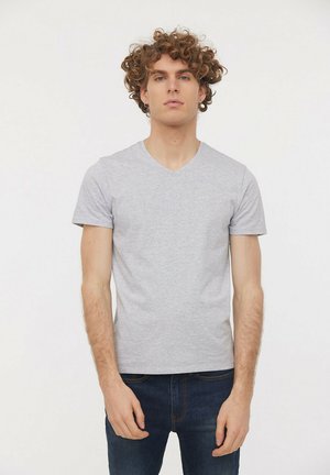 Lee Cooper AJESSY - T-shirt basique - gris chine