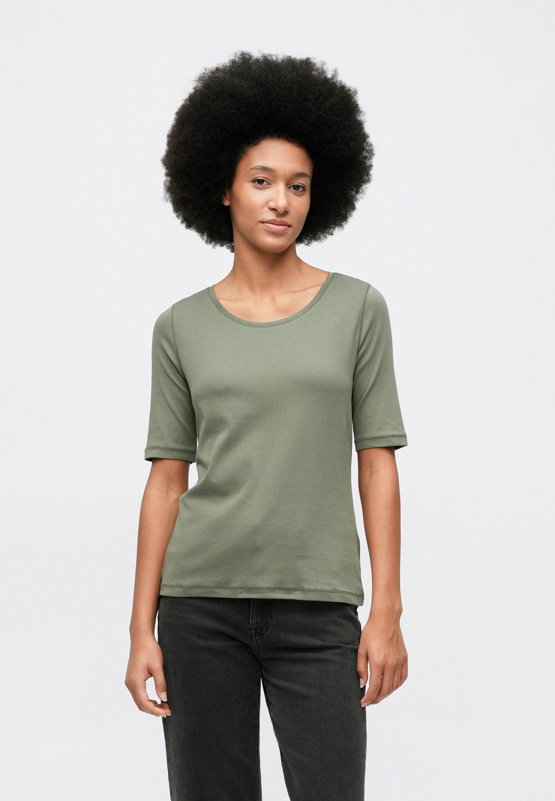 TOM TAILOR Maglietta Basic Donna - Cotone Morbido, Vestibilità Regolare, Colori Uniti, Taglie Forti Fino Alla 3XL