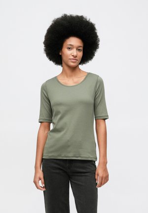 CREW NECK - Tricou basic - cloudy green