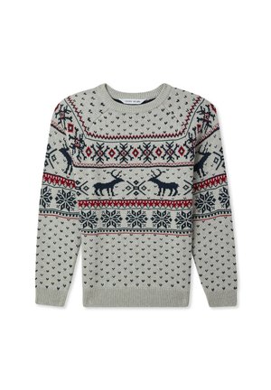 CON MOTIVO JACQUARD - Maglione - var grigio chiaro melange