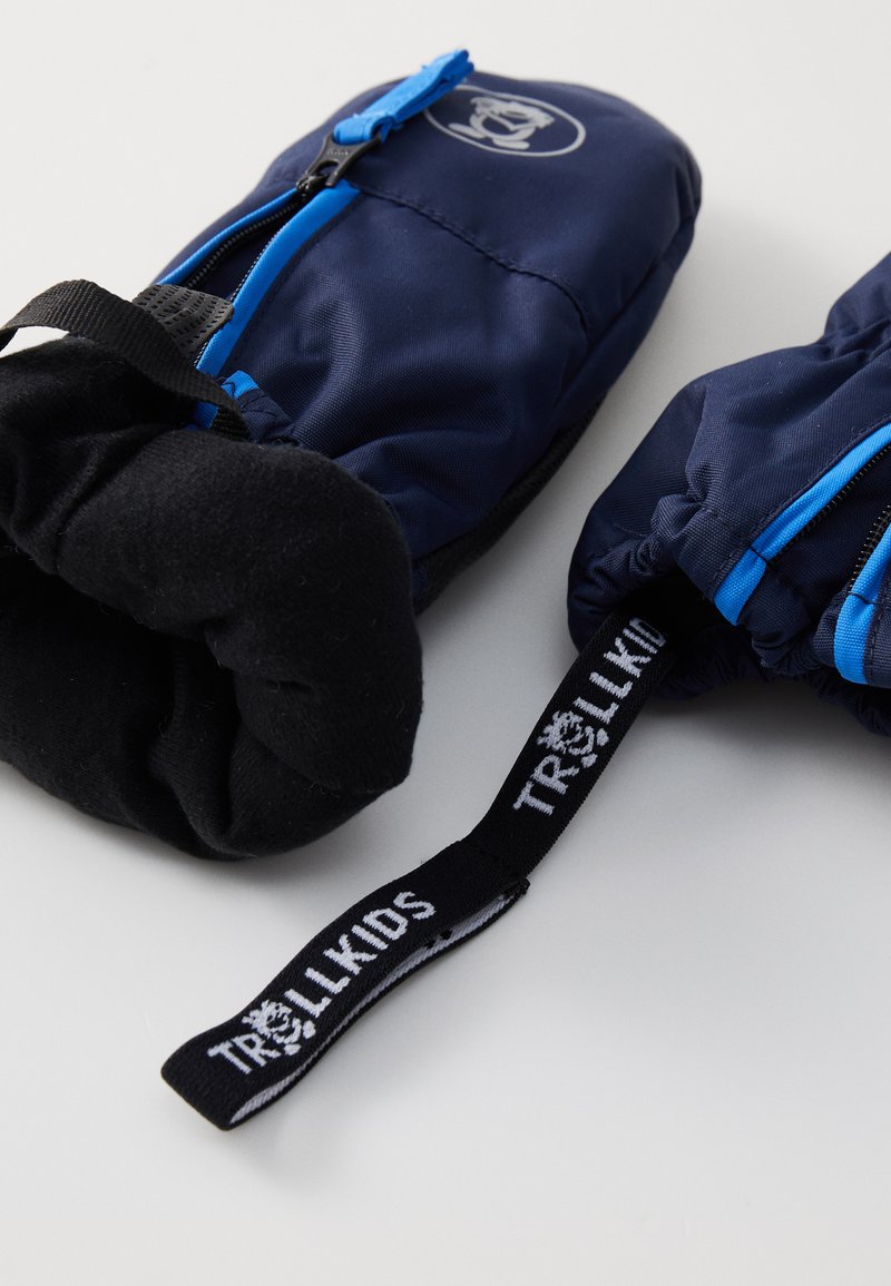 Trollkids Manopole Troll Mitten Per Bambini - Impermeabili, Traspiranti, Fodera In Pile, Blu Navy/Magenta, Taglia 4-5 Anni