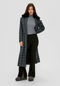 QS MIT ROLLSAUM - Longsleeve - grau meliert