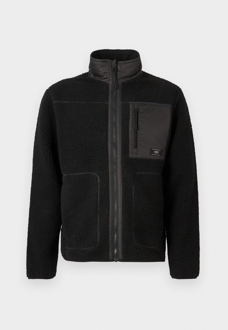 Tom Tailor Denim Fleecejas zwart