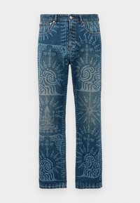 LASER PRINT JEANS - Straight leg -farkut - blue denim