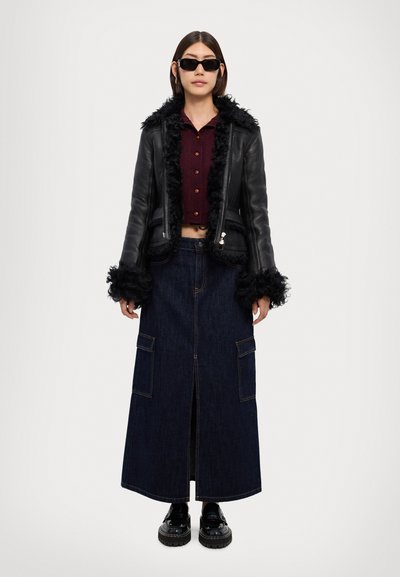 REMAIN JACKET - Leren jas - black