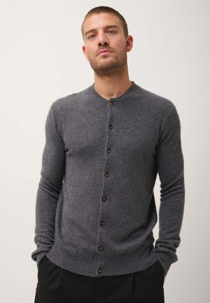 ANAIS ROUND NECK - Strickjacke - heather anthracite