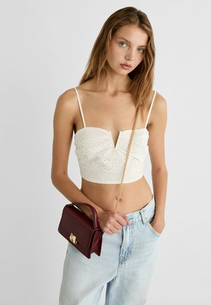 DOUBLE-HANDLE - Cross body bag - bordeaux