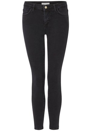 Rich & Royal NACHHALTIGE BLACK SATIN JEANS - Ļoti pieguloši džinsi - denim black