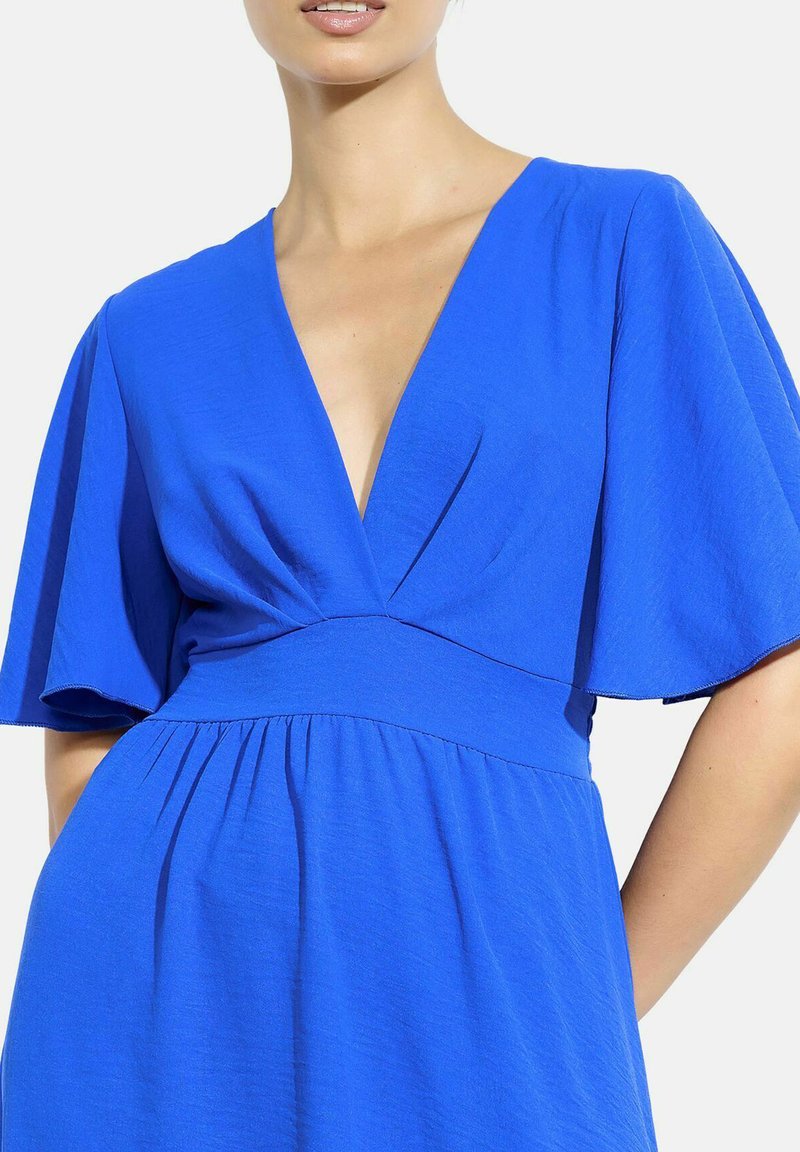 electric blue casual dress Light Blue Pleated Dress, Classic Dress, Casual Dress, Formal Dress, Office Dress, Women's Dress, Plus Size Dress, Oversized Dress, Stylish