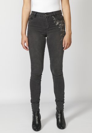 Skinny jeans destroyed zwart |tess v