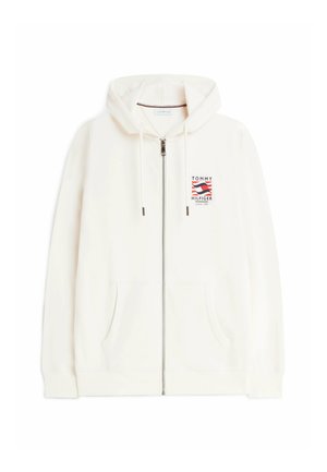 Tommy Hilfiger, RWB BOX FLAG TR FULL ZIP - AMERICANA CAPSULE - Sweater met rits - ivory petal