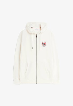 Tommy Hilfiger, RWB BOX FLAG TR FULL ZIP - AMERICANA CAPSULE - Sweater met rits - ivory petal