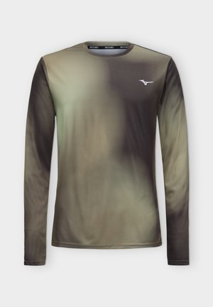 Mizuno, CORE GRAPHIC TEE - Блуза с дълги ръкави - forest night/martini olive