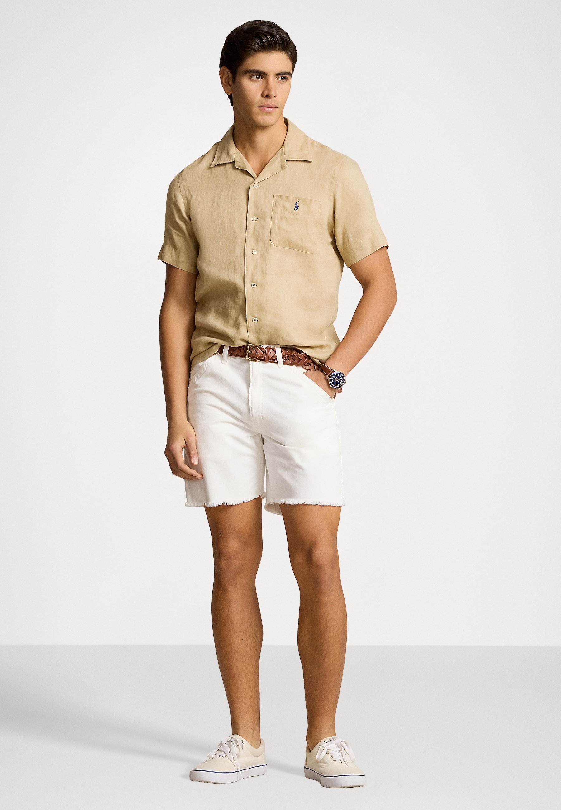 トップス Polo by Ralph Lauren VINTAGE CAMP Polo Ralph Lauren Linen Camp Collar Short Sleeve Shirt