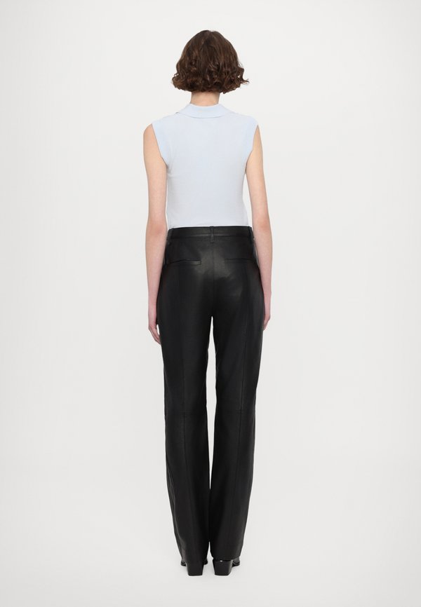 STRAIGHT LEG PANTS - Leather trousers2