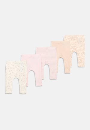 5 PACK UNISEX - Leggings - off white/light pink/apricot