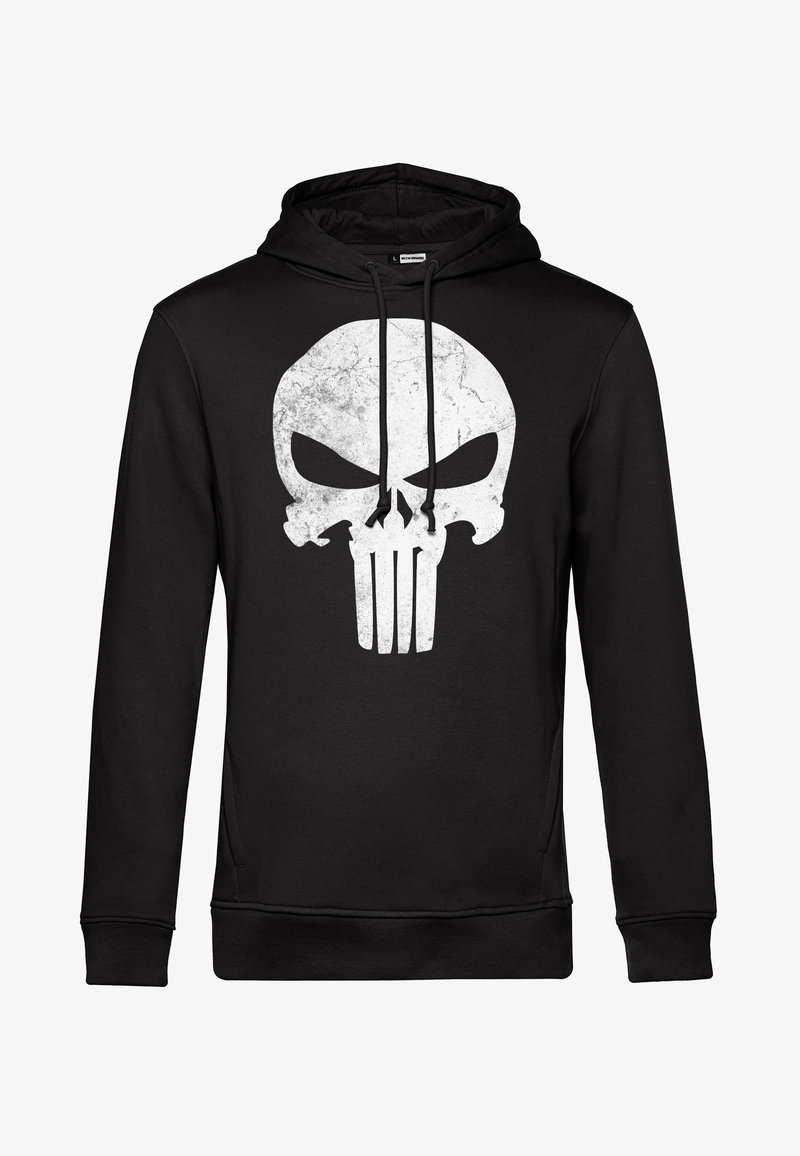 Marvel MARVEL PUNISHER DISTRESSED SKULL - Felpa con cappuccio - black