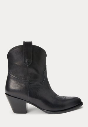LEATHER WESTERN BOOT - Kauboi/mootorratturi poolsaapad - black