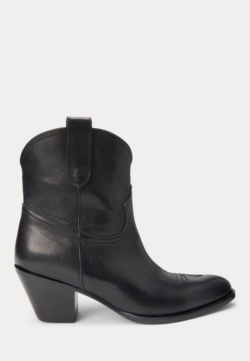 Polo Ralph Lauren LEATHER WESTERN BOOT - Kauboi/mootorratturi poolsaapad - black