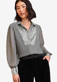 Love & Roses Hemdbluse - grey