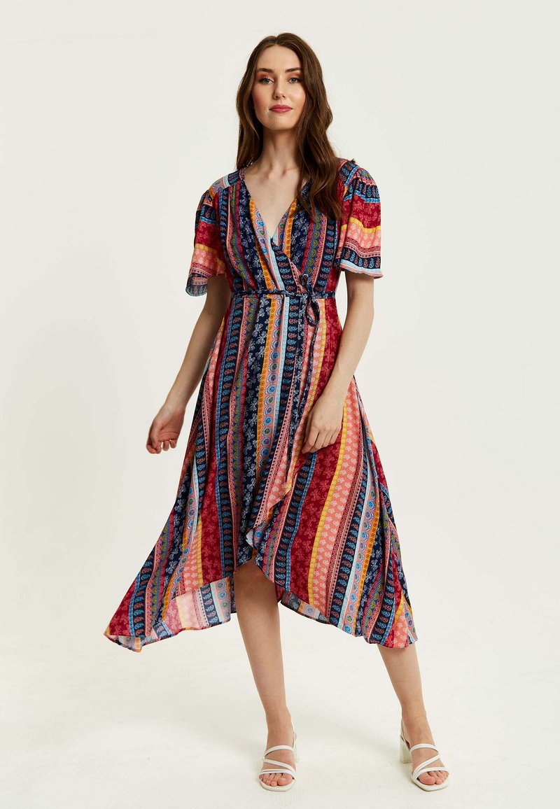 Liquorish PAISLEY PRINT MIDI WRAP  - Day dress - multicoloured