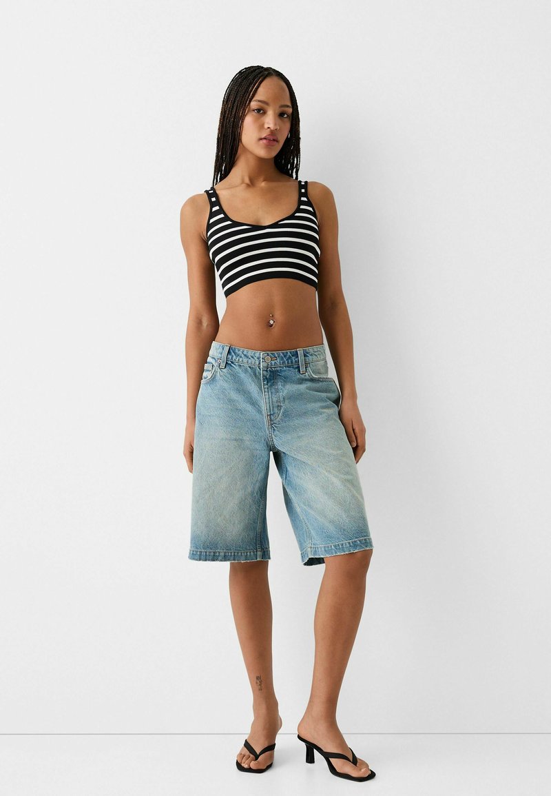Bershka Top zwart Bershka Top zwart