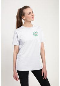 Henry Tiger CASTROL WREATH - T-shirt med print - white