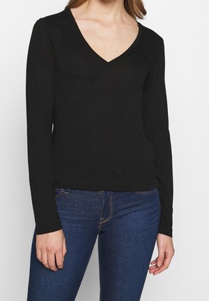 Top s dlouhým rukávem - black