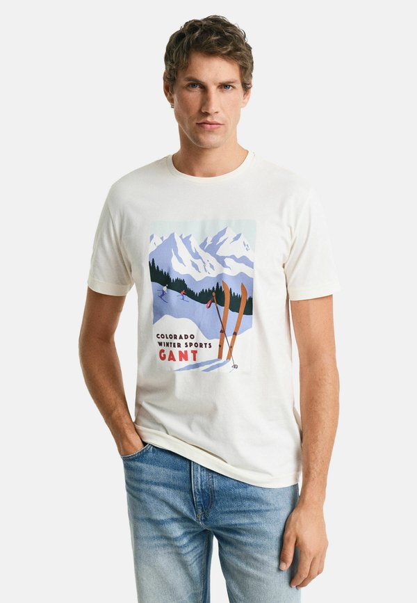 WINTER SPORTS GRAPHIC  - T-Shirt print - cream