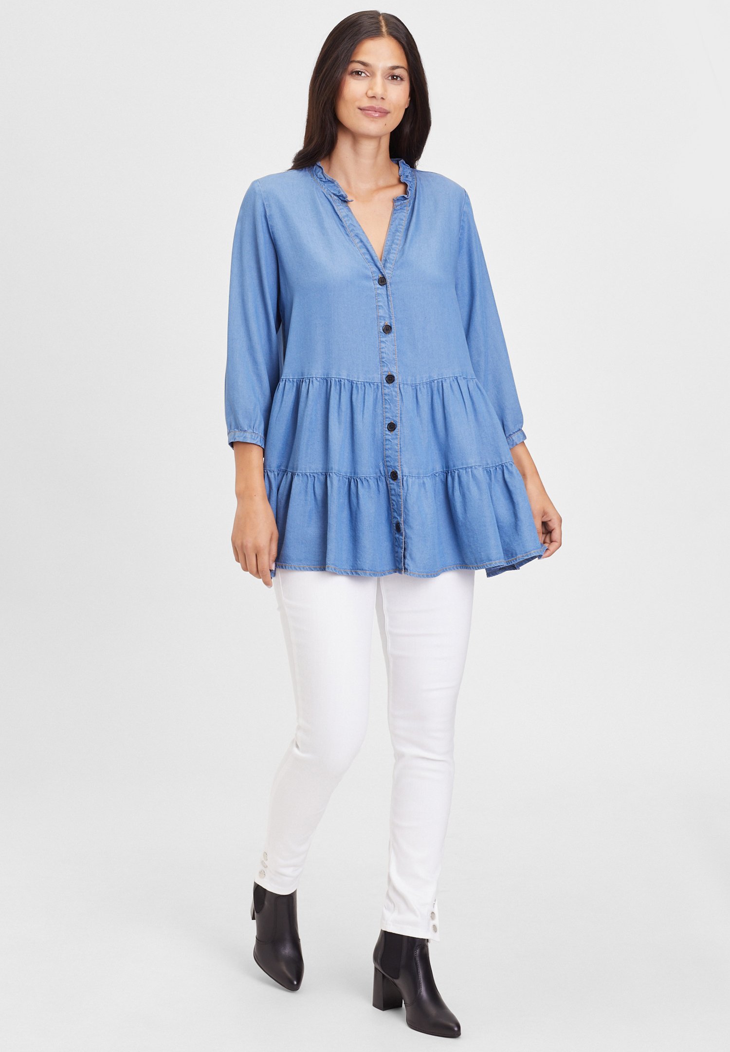 50 Looks Con Camisa de Blue Jean | Cut \u0026 Paste – Blog de Moda