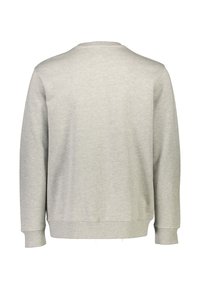 Grå sweatshirts med rund hals, långa ärmar samt ribbade mudd och nederkant. Tillverkad av mjukt, texturerat tyg med en ren baksidedesign.