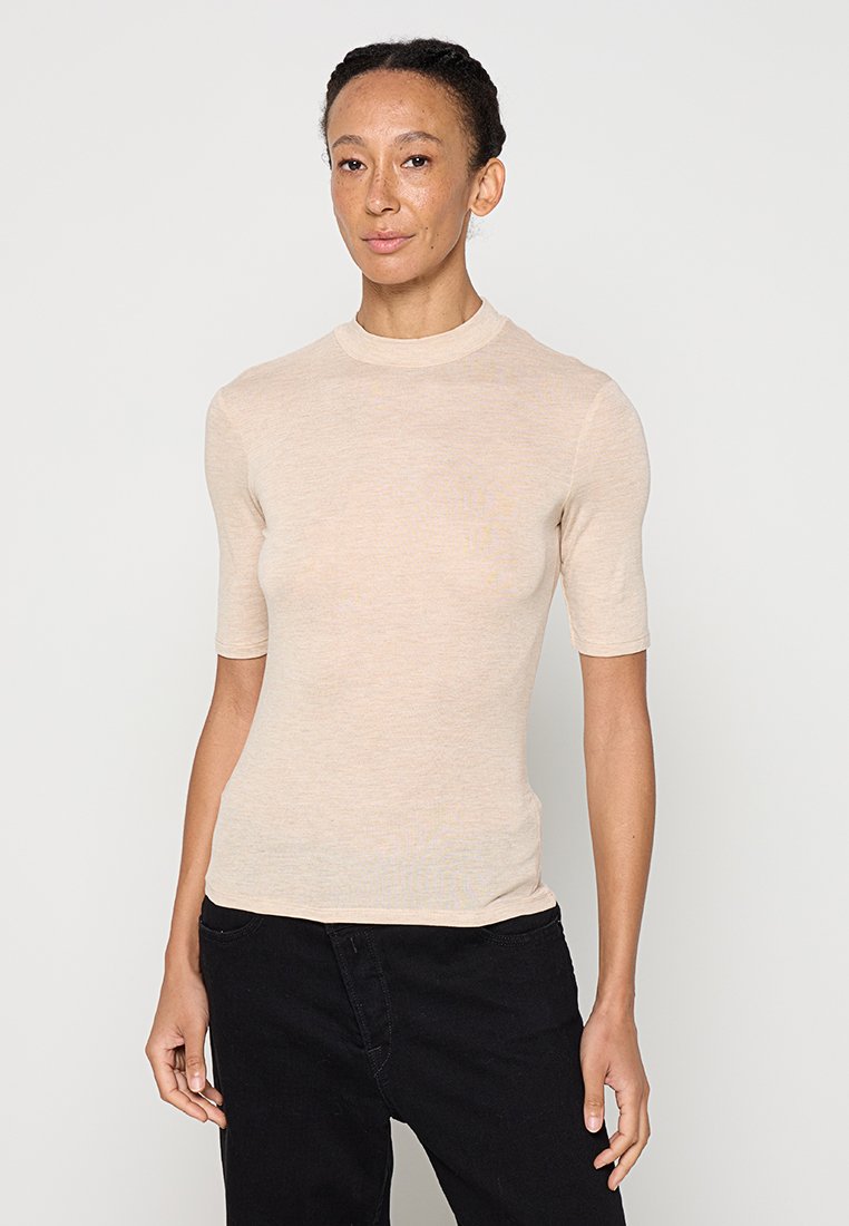 Mango T-shirt basic beige