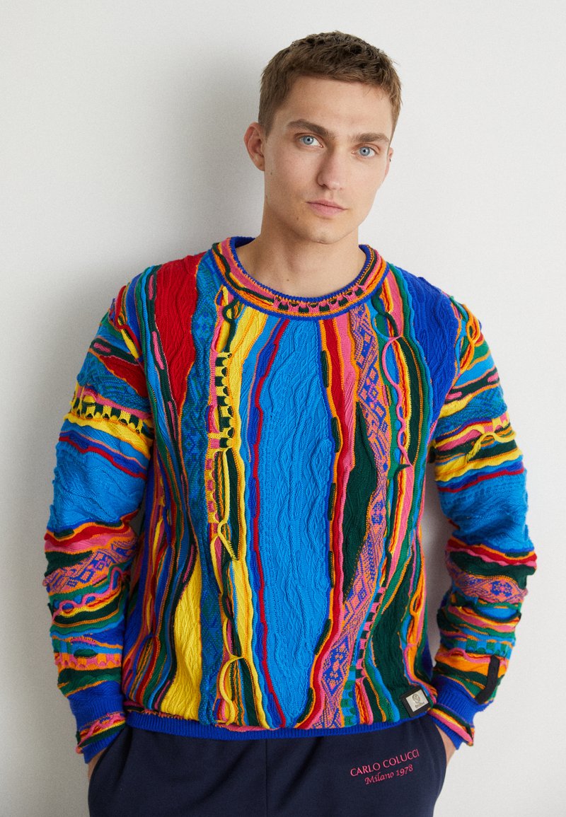 Carlo Colucci UNISEX Pullover blue/yellow/bleu ZALANDO.FR