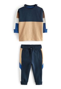 Next LONG SLEEVE COSY COLOURBLOCK AND JOGGERS SET  - Træningssæt - blue