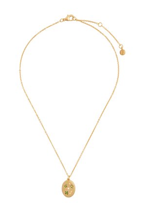 FABLE ENGLAND ACORN LEAF PEARL - Halskette - gold coloured green