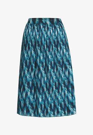 GOLDNER, PLISSEEROCK - A-line skirt - emerald patterned