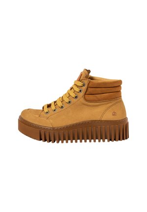 Lace-up ankle boots - karamel