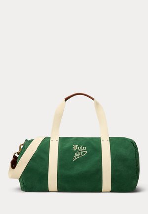 Polo Ralph Lauren, EMBROIDERED CANVAS DUFFEL UNISEX - Hétvégi táska - green/cream