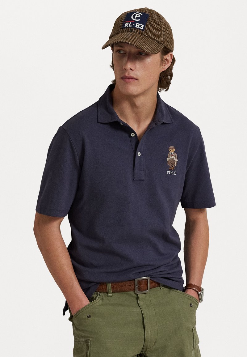 Polo Ralph Lauren CUSTOM SLIM POLO BEAR MESH POLO SHIRT - Poloshirt - faded blue bear