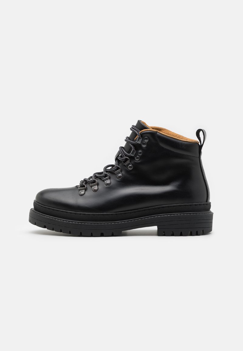 Zign LEATHER - Botine cu șireturi - black