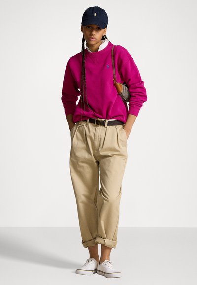 Polo Ralph Lauren LONG SLEEVE - Sweatshirt - fuchsia berry