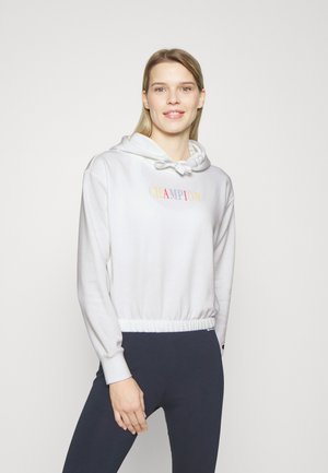 HOODED CROP - Hoodie - white