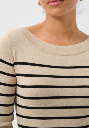 Kaffe, KALIZZA BOATNECK - Jersey de punto - feather gray melange black